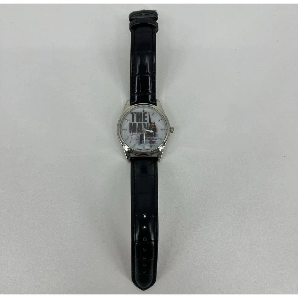 WWE Becky Lynch The Man Watch‎ Men's Size Black Leather Band Game Time New
